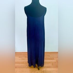 H&M Navy Accordion Maxi Dress